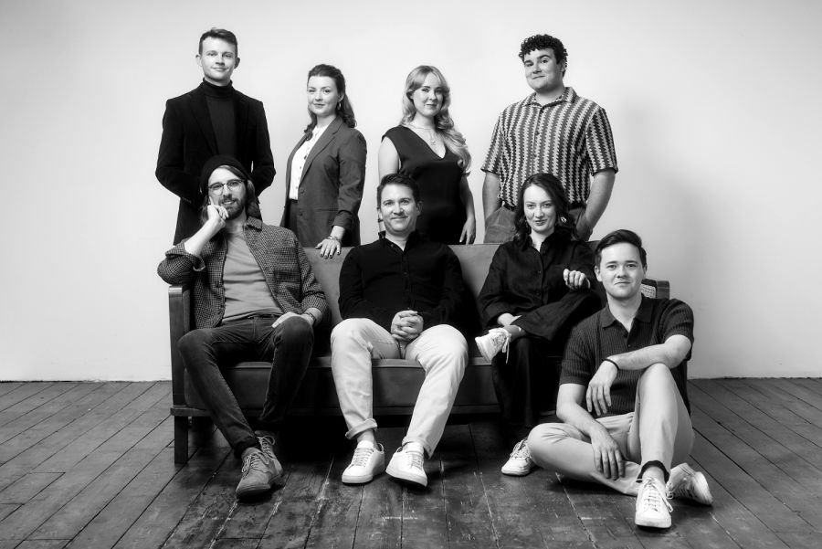 Schwarz-Weiß Foto des Musikers Thomas Quasthoff