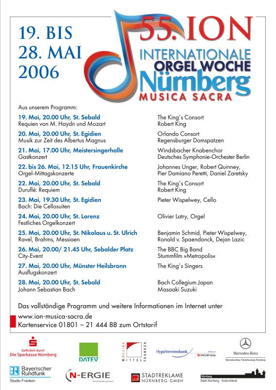 Programmarchiv Musikfest ION 2006 Nürnberg
